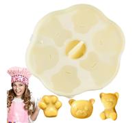 Silicone Door, Bear Mould, Bear Moulds, 6 Cavities | Silicone Fun Baking Tray for Candy, , Cake Decorations, Cupcake Toppers, Clay, Epoxy Resin, Dough