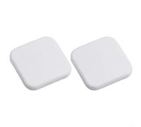 Silicone Door Handle Bumpers 2 Pack 40x40x7.5mm Anti-Collision Shock Absorption Pads for Home Office Furniture Protection Compatible with Doors(White)