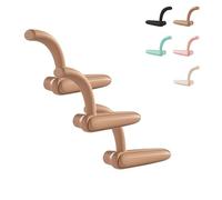 Silicone Door Handle Covers with Finger Pinch Protection, Child Safety Soft Guard for Door Levers,Easy Install,Baby Proofing for Home, Nursery, Kitchen (3 Pack) (Brown,Right-Opening Style)