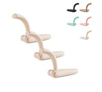 Silicone Door Handle Covers with Finger Pinch Protection, Child Safety Soft Guard for Door Levers,Easy Install,Baby Proofing for Home, Nursery, Kitchen (3 Pack) (Beige,Right-Opening Style)