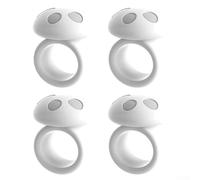 Silicone Door Handle Stopper Pads, 4Pcs Wall Door Handle Stopper Protector, For Protecting Doors And Walls From And Noise (White)