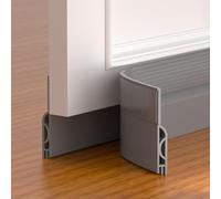 Silicone Door Seal Strip, 1 m Length × 5 cm Width Draught Excluder with 3.8 cm Strong Adhesive Backing, for Interior/Exterior Doors, Wooden/Glass/Sliding Doors