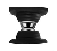 Silicone Door Stopper with Strong Suction and Magnetic Base - Anti-Collision, Silent, Space-Saving 4.7 cm Floor Doorstop for Home & Garden Décor(Black)