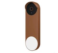 Silicone Doorbell Cover Compatible with For Nest Wired 3rd Gen Offering Waterproof and Weather Protection (Brown)
