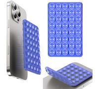 Silicone Double Octo Buddy-Sided Suction Phone Grip Detachable Mount - Car Dashboard/Shower Phone Holder, Hands-Free For Selfies & Videos, TikTok/ASMR/Yoga - iphone & Android Compatible (Dark blue)