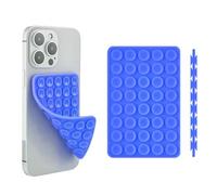 Silicone Double-Sided Suction Cup Phone Case Detachable Mount, Sticky Phone Grip with Higher Suction Power for iPhone, Hands-Free Phone Accessories Holder for Selfies and Videos (Blue)