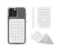 Silicone Double-Sided Suction Phone Case Detachable Mount, Car Dashboard Phone Holder, Fidget Sticky Grip Phone Accessories, Hands-Free Trending Stuff for ASMR/TikTok/Gym/Cooking Creator(Large, White)