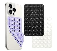 Silicone Double-Sided Suction Phone Case, Hands-Free Reusable Holder for Selfies & Videos, Compatible with iPhone & Android, 2 Pack