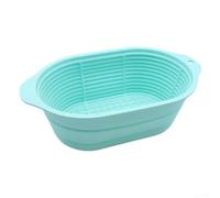 Silicone Dough Rising Baskets For Sourdough Fermentation With Temperature Stable Construction And Baking Tool Kit(Oval Blue)