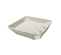 Silicone Draining Basket Tray, Kitchen Washing Basin Square Water Filter Collapsible for Sink Vegetable Fruit Food Strainer Colander(white)