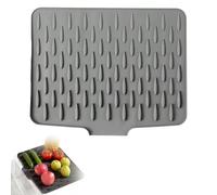 Silicone Draining Mat, 40×32.5cm Heat Resistant Sink Drainer Mat, Non Slip Dish Drainer Mat, Folding Draining Board Mats for Counter, Multi Purpose Kitchen Liner