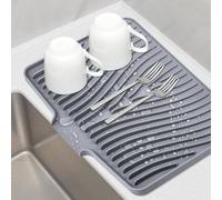 Silicone Draining Mat for Kitchen Counter,Sink, 40*33cm Heat Resistant Dish Drying Mats, Reusable Non-Slip Silicone Draining Board Mat for Multiple Usage, Dishwasher Safe