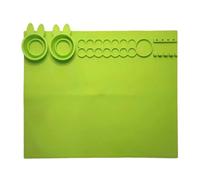 Silicone Drawing Board with 16 Paint Tray, 7 Grids Palette, Cleaning Cup and 3 Pen Holder, Silicone Drawing Mat Pad Art Workshop Tools