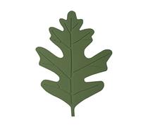 Silicone Drink Coasters 2 Pack, Green Oak Leaf Coasters for Drinks, Soft Rubber Coaster, Protect Furniture from Water Marks or Damage, Non Slip Coasters (Small, Oak Leaf)
