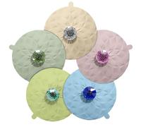 Silicone Drink Covers - Airtight, Heat-Resistant Cup Lids for Mugs, Wine Glasses, and Cups - Keep Your Drinks Fresh and Anti-Dust (5 Pcs-1)