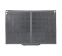 Silicone Drying Mat with Drain Lip 45x31cm For Kitchen Accessory for Dish Hygiene (Black)