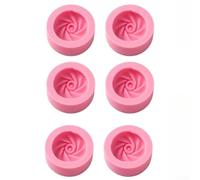 Silicone Dumpling Molds 6 Pack Easy Release Baozi Maker for Handmade Buns Steamer Oven Safe Pink 7.5cm