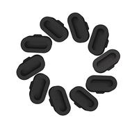 Silicone Dust Plug Compatible with Garmin Vivoactive 3/Instinct 2 Solar/EPIX 2/D2 AIR X10/Fenix 7 7S 7X 6 6S 6X/Forerunner 55 935 945 Accessories, Anti-Dust Charger Port Dust Plug (10 pieces black)