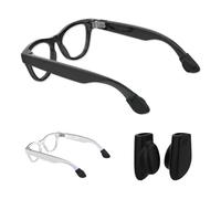 Silicone Ear Grips Compatible with Ray-Ban Meta Smart Glasses Gen1/2 Wayfarer & Headliner & Skyler & Display & Blayzer/Scriber Optics, Anti-Slip Eyeglass Ear Hooks Black