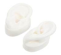 Silicone Ear Model- Pair Ear Display Sample Reusable Simulation Human Fake Ear Model For Shop Window Displays, Teaching, Practice Tool