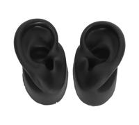 Silicone Ear Model, Practical Model for Piercing Left Right Ear for Ear Jewelry Display (Black)