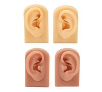 Silicone Ear Model Reusable 3D Acupuncture Ear Model 2 Pairs Suitable for Newcomers
