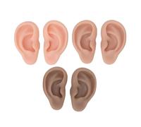 Silicone Ear Model, Soft Flexible Model Fake Ear Piercing Practice Silicone Body Parts for Jewelry Display Acupuncture Mannequin Teaching Tool