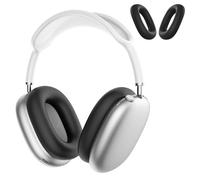 Silicone Ear Pads Cover for AirPods Max by MMOBIEL - Protective Over-Ear Cushion Sleeves - Anti-Scratch, Sweatproof, Washable Earpad Shields - Black