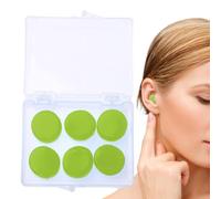 Silicone Ear Plugs for Noise Reduction | 6pcs Waterproof Sound Blocking Earplugs,Ear Care Products for Study, Work, Travel, Airplanes, Trains