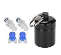 Silicone Ear Plugs for Noise Reduction, Reusable Hearing Protection, Washable Concert Earplugs with Aluminum Carrying Case, Comfortable Ear Plugs for DJs, Travel, Concerts and Nigh