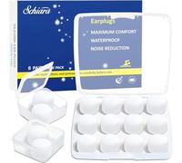 Silicone Ear Plugs for Sleeping, 8 Pair(16 Pieces) Moldable Noise Cancelling Silicone Earplugs for Swimming, Snoring, Sleep and Studying