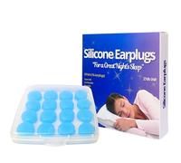 Silicone Ear Plugs for Sleeping. 8 Pairs. Re-Usable Waterproof Premium Mouldable Ear Plugs for Sleeping, Travelling or Studying - 16 Earplugs.