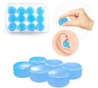 Silicone Ear Plugs, Soft Reusable Moldable Waterproof Noise Cancelling EarPlugs for Swimming, Sleeping, Shooting, Airplanes, Concerts, Mowing - 6 Pairs