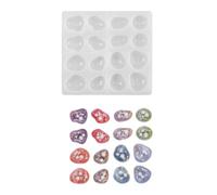 Silicone Ear Studs Mold Geometric Stone Creation Small Pendant Silicone Texture Great for Jewelry Making Easy Releasing Mold