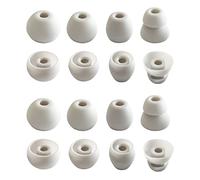 Silicone Ear Tips for Powerbeats Pro, Powerbeats 3 & 2& 4 Replacement Earbuds Tips Powerbeats Double Flange Rubber Eartips for Powerbeats by Dr Dre 8 Pairs Gray White