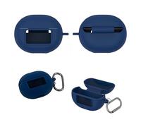 Silicone Earbud Case Compatible with TOZO NC20 Pro/NC20 Wireless Earbuds, Shockproof Waterproof Dustproof Protective Cover with Carabiner (Blue)