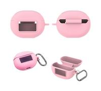 Silicone Earbud Case Compatible with TOZO NC20 Pro/NC20 Wireless Earbuds, Shockproof Waterproof Dustproof Protective Cover with Carabiner (Pink)