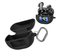 Silicone Earbud Case Cover Fit For TOZO NC2O Pro/TOZO NC20 Headphone, Soft Rubber Headset Pouch, Shockproof Dustproof Full Protection Guard, Shell Bumper(Black)