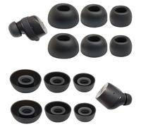 Silicone Earbuds Tips for Sennheiser Momentum 3 Replacement Ear Tips for Sennheiser Momentum 2/CX True Wireless Series, 6 Pairs Black