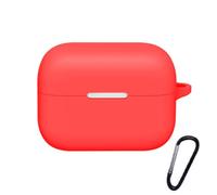 Silicone Earphone Case Anti Drop Shockproof Wireless Headphone Protective Cover Anti Scratch for Anker Soundcore AeroClip (Red)