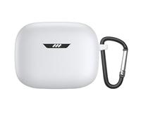 Silicone Earphone Case Cover for Jbl Tune Buds Wireless Earbuds Accessories, Full Protection Soft Protective Case With Keychain (White)