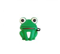 Silicone Earphone Case Cover with Carabiner Compatible with Airpods 3rd Generation 3D Frog Cartoon Earphone Charging Case Protective Skin Flexible Silicone Case Cover