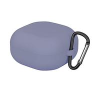 Silicone Earphone Protective Case, Matte Case Cover with Carabiner Keychain, Full Protective Skin, Dustproof Shell, for Samsung Galaxy Buds Live Buds 2 Earbuds Accessories (Purple)