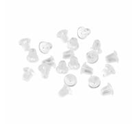 Silicone Earring Backs Rubber Earring Backs Replacement Turkish Earrings Silver (C, A)