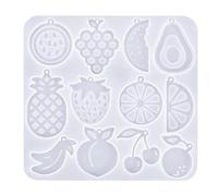 Silicone Earring Molds Resin Drop Jewelry Moulds Fruit/Vegetable Series Jewelry Making Molds for Kids and Teens Crafting Easy to Use Crafting