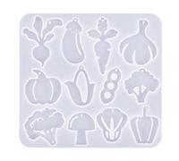 Silicone Earring Molds Resin Drop Jewelry Moulds Fruit/Vegetable Series Jewelry Making Molds for Kids and Teens Crafting Easy to Use Crafting