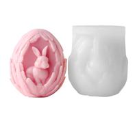 Silicone Easter Bunny Egg Maker - Reusable for Making, Easy Release Soap Chalk Tray, Flexible Non Stick Design | Decorations for the c