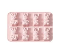 Silicone Easter Bunny Mold, Easy Release Heat Resistant Mould, 22.7x19.8 cm Tray for Chocolate Baking, Candy Making, Soap Resin Crafting