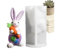 Silicone Easter Bunny Shape Casting Mould - 3D Casting Embellishments for Arts and Crafts | Mold Making - For Living Room Party Wedding Day Holiday Table Dinner Home Decor