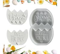 Silicone Easter Molds, Bunny Egg Casting Trays, Flexible Rabbit Crafting Gear, Spring Holiday Decoration Tools, Homemade Art Supplies, Gift for Family Beginners Resin Artist Kids Party